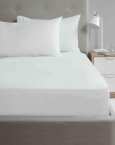 Rapport Home So Soft Premium Microfaser Spannbettlaken Einzelbett Weiß von Yorkshire Linen