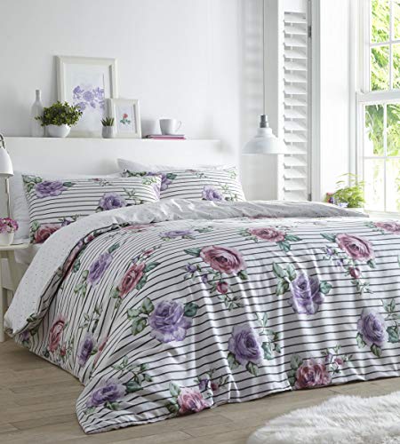 Yorkshire Linen Renee Heather Bettbezug-Set, Kingsize von Yorkshire Linen