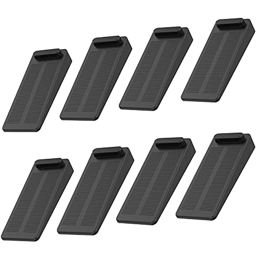 Türstopper, Yosemy 8 Stück Gummi Türkeil Rutschfest Höhenverstellbar Fensterstopper Keil, Ungiftig Kein Unangenehmer Geruch,Verwendet auf Badezimmer, Balkontür, Kinderzimmer(Schwarz) von Yosemy