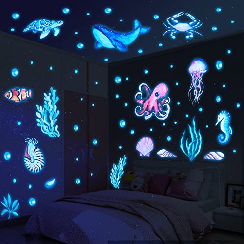 Yosemy Wandsticker Leuchtaufkleber Wandtattoo Leuchtend Ozean Meerestiere Fluoreszierend Wandaufkleber Aufkleber Unterwasserwelt Für Kinderzimmer Dekorative Aufkleber Wanddeko Blau Yosemy Wandsticker Leuchtaufkleber Wandtattoo Leuchtend Ozean Meerestiere Fluoreszierend Wandaufkleber Aufkleber Unterwasserwelt Für Kinderzimmer Dekorative Aufkleber Wanddeko Blau von Yosemy