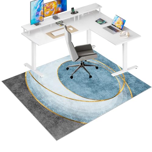 Bodenschutzmatte Bürostuhl, Gaming Stuhl Unterlage, Bodenmatte für Rollstühle, Gaming Teppich Unterlage-Kratzfest Geeignet für Büro und Zuhause, Mehrzweck-Stuhlteppich für zu Hause 100 x 140 cm von YosetomhLvey