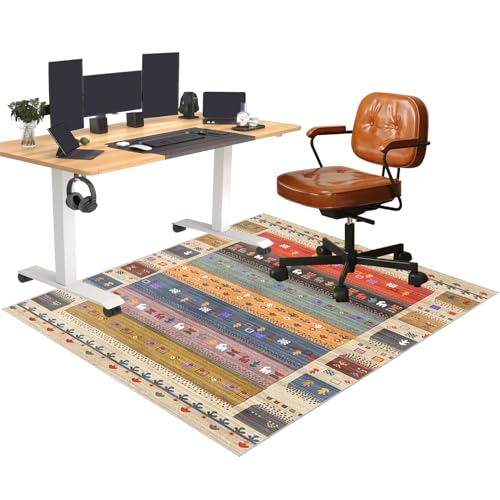 Bodenschutzmatte Bürostuhl für Hartböden, Gaming Stuhl Unterlage für Teppiche, Schreibtischstuhl Unterlage für Laminat, Teppich Unterlage-Kratzfest 120 x 150 cm Geeignet für Büro und Zuhause von YosetomhLvey