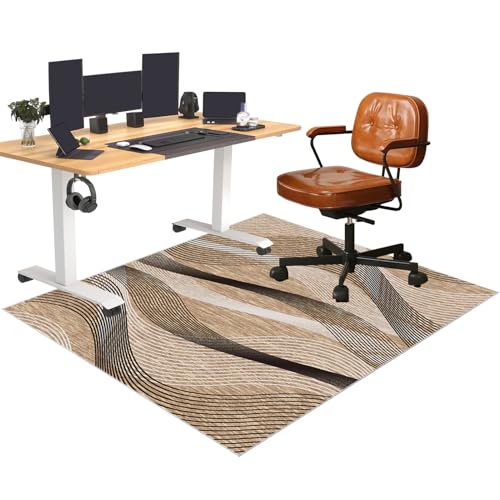 Bodenschutzmatte Bürostuhl für Hartböden, Gaming Stuhl Unterlage für Teppiche, Schreibtischstuhl Unterlage für Laminat, Teppich Unterlage-Kratzfest 90 x 140 cm Geeignet für Büro und Zuhause von YosetomhLvey