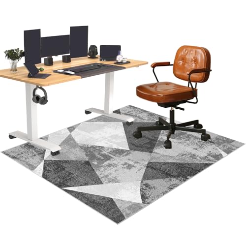Bodenschutzmatte bürostuhl, Bürostuhl Unterlage, Computerstuhl Teppich, Schreibtischstuhl Unterlage, Gaming-Stuhlmatten, Mehrzweckstuhl Teppich für zu Hause, Parkett, Hartböden 100 x 120 cm von YosetomhLvey