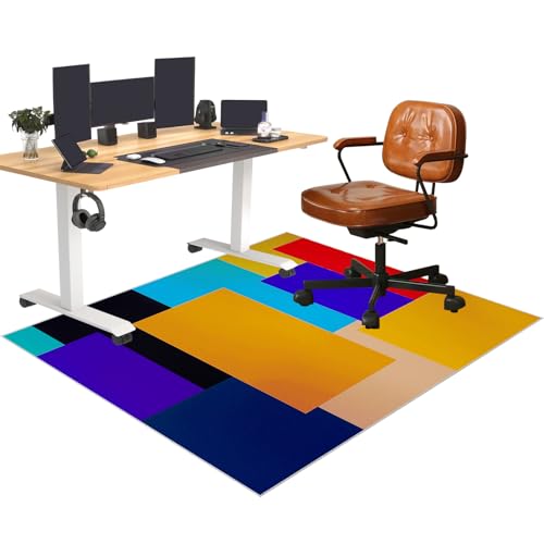Bodenschutzmatte bürostuhl, Bürostuhl Unterlage, Computerstuhl Teppich, Schreibtischstuhl Unterlage, Gaming-Stuhlmatten, Mehrzweckstuhl Teppich für zu Hause, Parkett, Hartböden 100 x 120 cm von YosetomhLvey