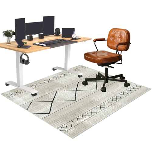 Bodenschutzmatte bürostuhl, Bürostuhl Unterlage, Computerstuhl Teppich, Schreibtischstuhl Unterlage, Gaming-Stuhlmatten, Mehrzweckstuhl Teppich für zu Hause, Parkett, Hartböden 100 x 140 cm von YosetomhLvey