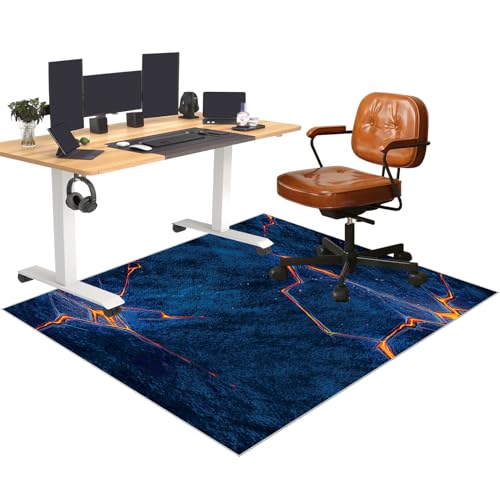 Bodenschutzmatte bürostuhl, Bürostuhl Unterlage, Computerstuhl Teppich, Schreibtischstuhl Unterlage, Gaming-Stuhlmatten, Mehrzweckstuhl Teppich für zu Hause, Parkett, Hartböden 120 x 140 cm von YosetomhLvey