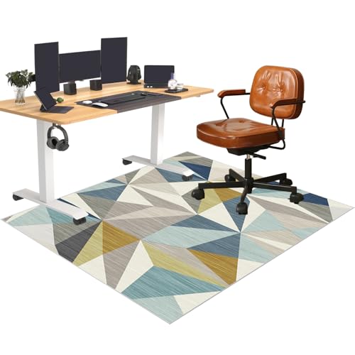 Bodenschutzmatte bürostuhl, Bürostuhl Unterlage, Computerstuhl Teppich, Schreibtischstuhl Unterlage, Gaming-Stuhlmatten, Mehrzweckstuhl Teppich für zu Hause, Parkett, Hartböden 130 x 160 cm von YosetomhLvey