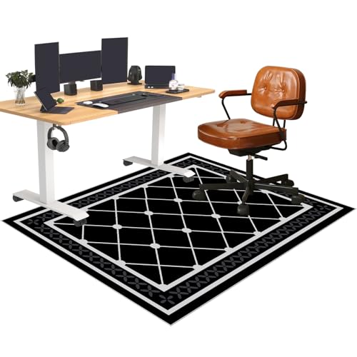 Bodenschutzmatte bürostuhl, Bürostuhl Unterlage, Computerstuhl Teppich, Schreibtischstuhl Unterlage, Gaming-Stuhlmatten, Mehrzweckstuhl Teppich für zu Hause, Parkett, Hartböden 90 x 120 cm von YosetomhLvey