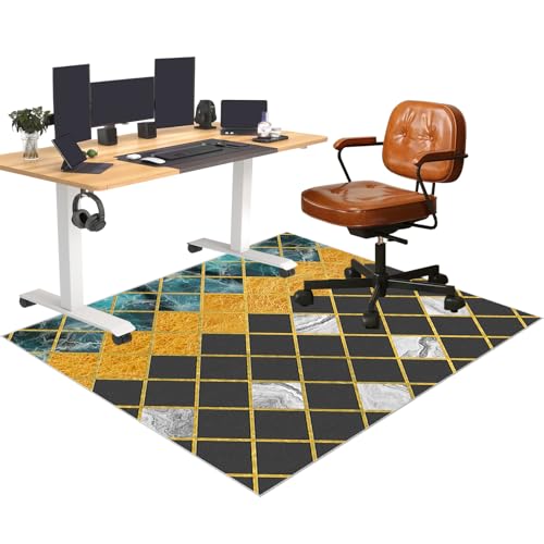 Bodenschutzmatte bürostuhl, Bürostuhl Unterlage, Computerstuhl Teppich, Schreibtischstuhl Unterlage, Gaming-Stuhlmatten, Mehrzweckstuhl Teppich für zu Hause, Parkett, Hartböden 90 x 140 cm von YosetomhLvey