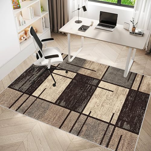 Bodenschutzmatte für Hartböden und Teppich | Schreibtischstuhl Unterlage | Gaming Bürostuhl Stuhlmatten | Teppich Stuhlunterlage | Dekoriere Dein Büro Wohnzimmer Schlafzimmer Teppiche 140 x 180 cm von YosetomhLvey