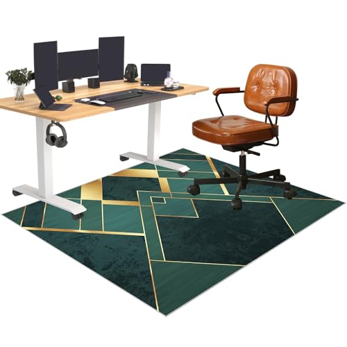 Büro Bodenschutzmatte, Bürostuhl Unterlage für Hartböden und Teppich, Schreibtischstuhl Unterlage für Parkett, Wohnzimmer, Schlafzimmer Bodenmatte, Mehrzweckstuhl Teppich für zu Hause 90 x 120 cm von YosetomhLvey