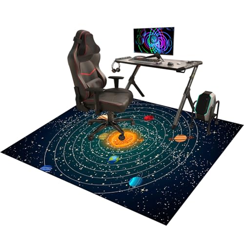 Gaming Bodenmatte 100 x 140 cm Bodenschutzmatte Bürostuhl Gaming Stuhl Unterlage Schutzmatte für Hartböden, Bodenschutzmatte Bürostuhl Unterlage für Parkett, Unterlage Schreibtischstuhl für laminat von YosetomhLvey