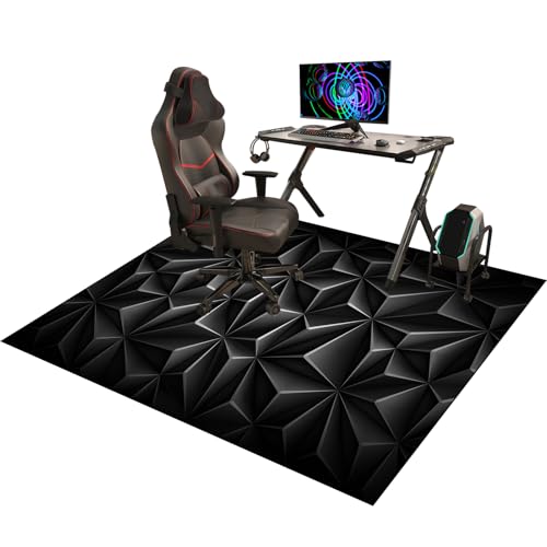 Gaming Bodenmatte 120 x 140 cm Bodenschutzmatte Bürostuhl Gaming Stuhl Unterlage Schutzmatte für Hartböden, Bodenschutzmatte Bürostuhl Unterlage für Parkett, Unterlage Schreibtischstuhl für laminat von YosetomhLvey