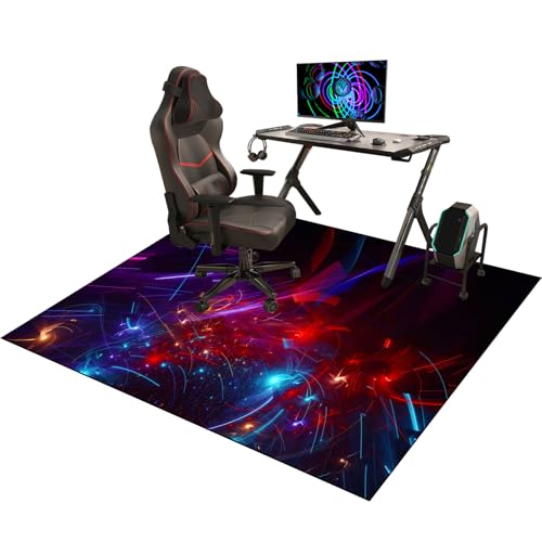 Gaming Bodenmatte 120 x 140 cm Bodenschutzmatte Bürostuhl Gaming Stuhl Unterlage Schutzmatte für Hartböden, Bodenschutzmatte Bürostuhl Unterlage für Parkett, Unterlage Schreibtischstuhl für laminat von YosetomhLvey
