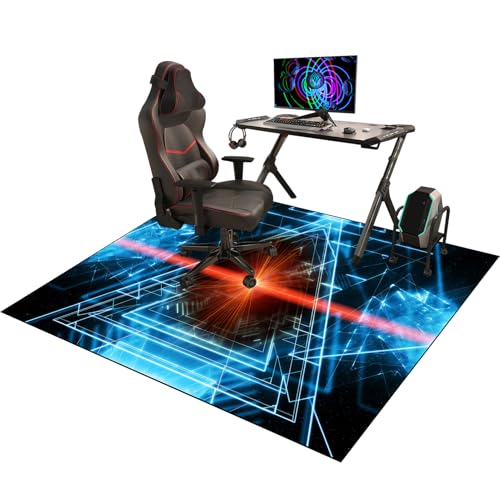 Gaming Bodenmatte 130 x 150 cm Bodenschutzmatte Bürostuhl Gaming Stuhl Unterlage Schutzmatte für Hartböden, Bodenschutzmatte Bürostuhl Unterlage für Parkett, Unterlage Schreibtischstuhl für laminat von YosetomhLvey