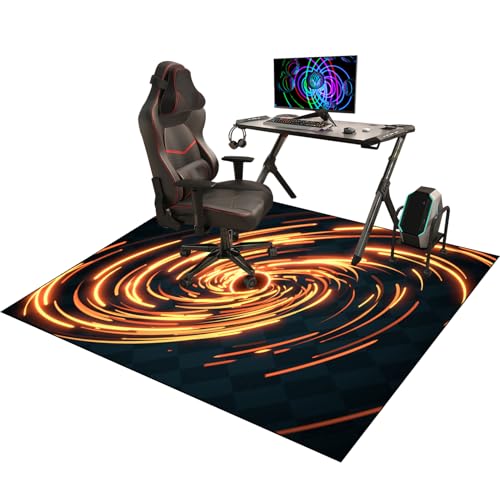 Gaming Bodenmatte 140 x 160 cm Bodenschutzmatte Bürostuhl Gaming Stuhl Unterlage Schutzmatte für Hartböden, Bodenschutzmatte Bürostuhl Unterlage für Parkett, Unterlage Schreibtischstuhl für laminat von YosetomhLvey