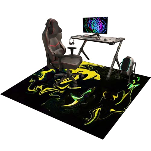 Gaming Bodenmatte 140 x 160 cm Bodenschutzmatte Bürostuhl Gaming Stuhl Unterlage Schutzmatte für Hartböden, Bodenschutzmatte Bürostuhl Unterlage für Parkett, Unterlage Schreibtischstuhl für laminat von YosetomhLvey