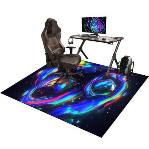 Gaming Bodenmatte 160 x 180 cm Bodenschutzmatte Bürostuhl Gaming Stuhl Unterlage Schutzmatte für Hartböden, Bodenschutzmatte Bürostuhl Unterlage für Parkett, Unterlage Schreibtischstuhl für laminat von YosetomhLvey