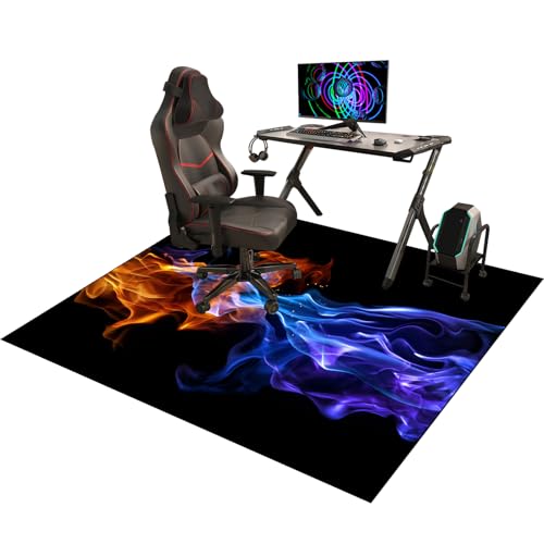 Gaming Bodenmatte 90 x 120 cm Bodenschutzmatte Bürostuhl Gaming Stuhl Unterlage Schutzmatte für Hartböden, Bodenschutzmatte Bürostuhl Unterlage für Parkett, Unterlage Schreibtischstuhl für laminat von YosetomhLvey