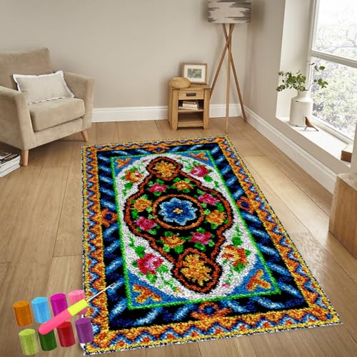 Knüpfteppich Zum Selber Knüpfen-Sets Groß Latch Hook Rug, Handarbeit Selbst Knüpfen Set, Vorgedrucktes Muster Leinwand Teppich Stickerei Handwerk Für Erwachsene Handarbeiten Diy Teppich 38 x 52 cm Knüpfteppich Zum Selber Knüpfen-Sets Groß Latch Hook Rug, Handarbeit Selbst Knüpfen Set, Vorgedrucktes Muster Leinwand Teppich Stickerei Handwerk Für Erwachsene Handarbeiten Diy Teppich 38 x 52 cm von YosetomhLvey
