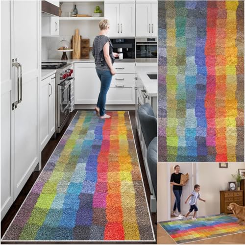 Küchenteppich rutschfest Waschbar Teppich Läufer Flur Küchen Teppiche Läufer Fußmatte Lang Flurläufer Teppichläufer Flur Läufer für Eingang Küche Schlafzimmer Wohnzimmer Runner Rug 100 x 550 cm Küchenteppich rutschfest Waschbar Teppich Läufer Flur Küchen Teppiche Läufer Fußmatte Lang Flurläufer Teppichläufer Flur Läufer für Eingang Küche Schlafzimmer Wohnzimmer Runner Rug 100 x 550 cm von YosetomhLvey