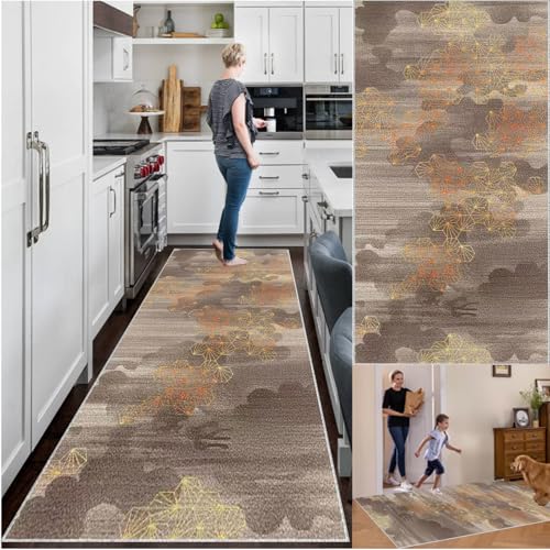 Küchenteppich rutschfest Waschbar Teppich Läufer Flur Küchen Teppiche Läufer Fußmatte Lang Flurläufer Teppichläufer Flur Läufer für Eingang Küche Schlafzimmer Wohnzimmer Runner Rug 120 x 600 cm Küchenteppich rutschfest Waschbar Teppich Läufer Flur Küchen Teppiche Läufer Fußmatte Lang Flurläufer Teppichläufer Flur Läufer für Eingang Küche Schlafzimmer Wohnzimmer Runner Rug 120 x 600 cm von YosetomhLvey