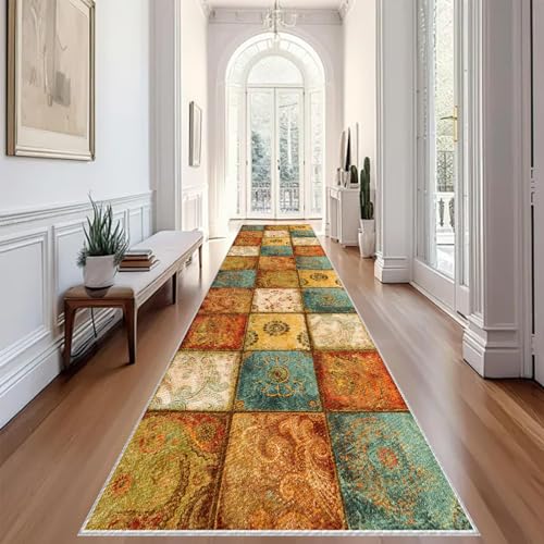 Teppich Flur Läufer Küchen Teppiche Läufer Küchenteppich Teppichläufer Flur Fußmatte Lang Entryway Runner Teppich Küchenläufer Matte Waschbar rutschfest Wohnzimmer Schlafzimmer Teppiche 100 x 230 cm von YosetomhLvey