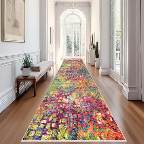 Teppich Flur Läufer Küchen Teppiche Läufer Küchenteppich Teppichläufer Flur Fußmatte Lang Entryway Runner Teppich Küchenläufer Matte Waschbar rutschfest Wohnzimmer Schlafzimmer Teppiche 110 x 600 cm von YosetomhLvey