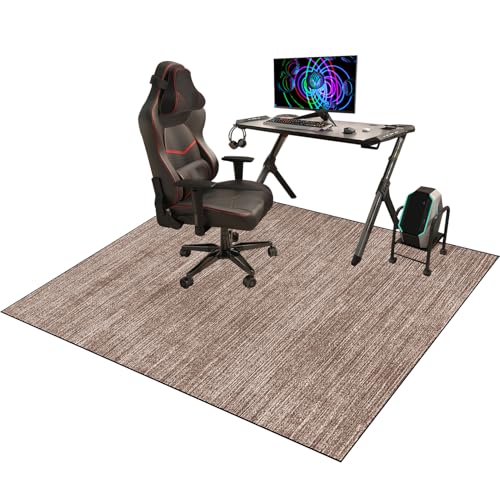 rutschfest Gaming Stuhlunterlage Bodenmatte | Stuhlunterlage | Fußbodenschutz für Bürostuhl | Bürostuhlunterlage | Bodenschutzmatte für Laminat | Parkett | Fliesen und Hartböden 140 x 160 cm von YosetomhLvey