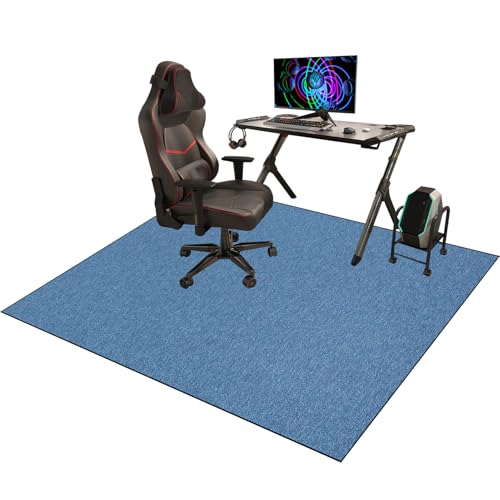 rutschfest Gaming Stuhlunterlage Bodenmatte | Stuhlunterlage | Fußbodenschutz für Bürostuhl | Bürostuhlunterlage | Bodenschutzmatte für Laminat | Parkett | Fliesen und Hartböden 140 x 180 cm von YosetomhLvey