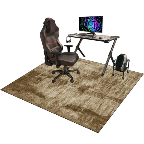 rutschfest Gaming Stuhlunterlage Bodenmatte | Stuhlunterlage | Fußbodenschutz für Bürostuhl | Bürostuhlunterlage | Bodenschutzmatte für Laminat | Parkett | Fliesen und Hartböden 140 x 180 cm von YosetomhLvey