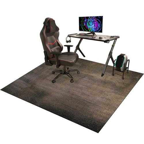rutschfest Gaming Stuhlunterlage Bodenmatte | Stuhlunterlage | Fußbodenschutz für Bürostuhl | Bürostuhlunterlage | Bodenschutzmatte für Laminat | Parkett | Fliesen und Hartböden 150 x 180 cm von YosetomhLvey