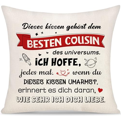 Dieses Kissen Gehört dem Besten Cousin Kissenbezug Geschenk für Cousin Männer Jungen von Cousins Cousinen Inspirierend Graduierung Kissenbezug Geschenke Cousinen Geburtstag von Yoskiasd