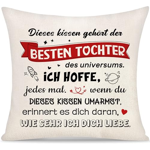 Dieses Kissen Gehört der Besten Tochter des Universums Kissenbezug Geschenk für Tochter Frauen Mädchen von Mama Papa Inspirierend Graduierung Kissenbezug Geschenke Geburtstag Dieses Kissen Gehört der Besten Tochter des Universums Kissenbezug Geschenk für Tochter Frauen Mädchen von Mama Papa Inspirierend Graduierung Kissenbezug Geschenke Geburtstag von Yoskiasd