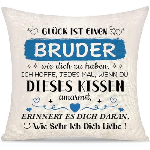 Yoskiasd Bruder Kissenbezug Geschenk für Männer Jungen Geschenke von Schwester Brüder Kissenbezug Inspirierendes Graduierung Geschenke Geburtstag Glück ist Einen Bruder Wie Dich zu Haben Yoskiasd Bruder Kissenbezug Geschenk für Männer Jungen Geschenke von Schwester Brüder Kissenbezug Inspirierendes Graduierung Geschenke Geburtstag Glück ist Einen Bruder Wie Dich zu Haben von Yoskiasd