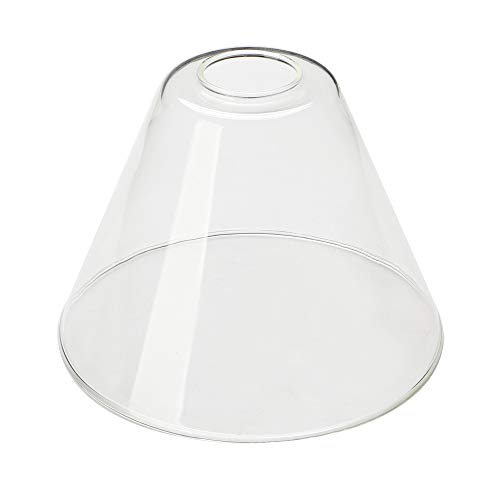 Yosoan Industrieller transparenter Glasschirm -Lampenschirm für Loft Bar DIY Deckenlampe Hängelampe Wandleuchte (Lampenschirm, flache Ã–ffnung) von Yosoan