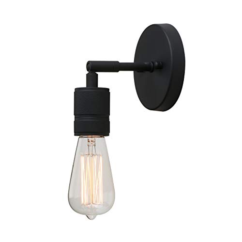 Yosoan Vintage Industrie Loft-Wandlampen Wandleuchte für Küche/Esszimmer/Schlafzimmer/Café/Bar/Club Innenleuchte (Schwarz Farbe) von Yosoan