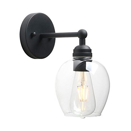 Yosoan Wandlampen Industrie Loft- Wandbeleuchte Stilvoll Schlicht fein Design Wandbeleuchtung Leuchte, Innenleuchte (Schwarz Farbe) von Yosoan