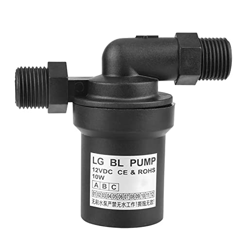 12V 10W DC bürstenlose Pumpe, Hochtemperatur-Wasserpumpe Kleine Inline-Heißwasser-Umwälzpumpe Brushless Solar-Wasserpumpe für Industrie, Landwirtschaft, Druck von Yosoo Health Gear