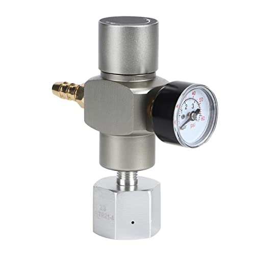 2 in 1 Mini CO2-Gasregler, Soda-Druck Messgerät mit Adapter 3/8in Tr 21,4 Bier-Kegerator-Adapter Tr 21,4 Weinfaden-Kugel Schloss Quick Trennen Home Brew Ing von Yosoo Health Gear