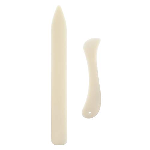 2PCS / Set White Bone Folder Tool Papierfaltenset Scoring Crafting Faltwerkzeug für Papierbasteln, Buchbinden, Kartenherstellung und Büromaterial von Yosoo Health Gear