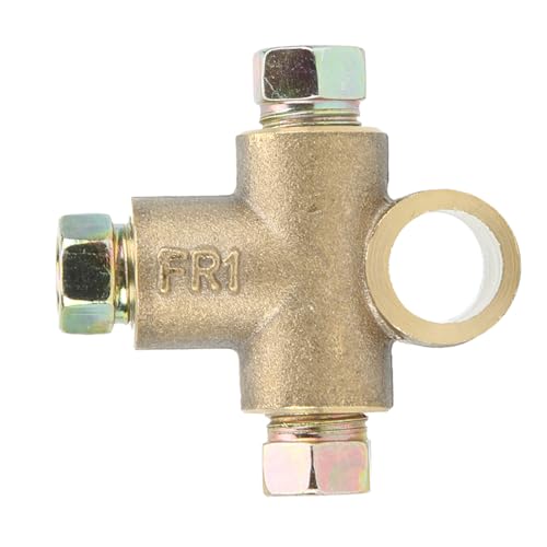 Bremsleitungs-T-Stück, 3-Wege-3/16-Bremsleitungsanschluss mit M10 10-mm-Bremsleitungsmuttern, Bremsleitungsanschlüssen von Yosoo Health Gear