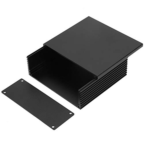 Projektbox aus Aluminium, zum Basteln, elektrische Anschlussbox, Elektronikgehäuse, Kühlbox, 40 x 100 x 110 mm, Schwarz von Yosoo Health Gear