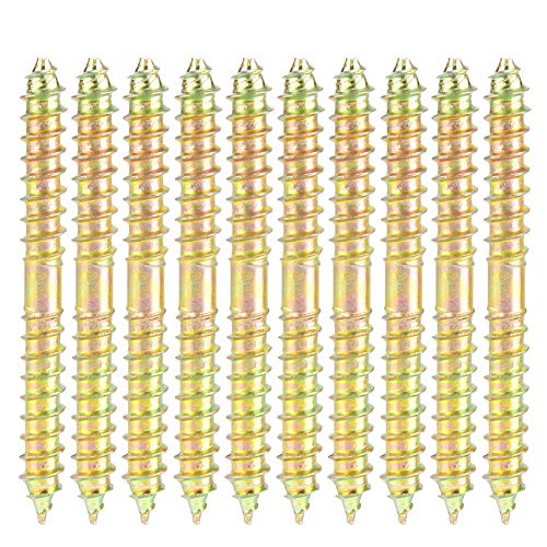 Doppelendschrauben, 10 Stück Passschraube Holzbearbeitungs-Passschraube zum Verbinden von Holz von Yosoo