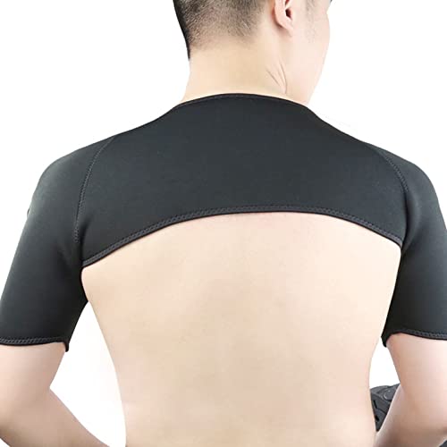 Doppelte Schulterstütze, Atmungsaktive Schulterstütze, Kompressions-Schulterbandage, Winter, Warmes Schulterpolster für Schultergelenksluxation, Verstauchungen,(M (width of the shoulders 40-45cm)) von Yosoo Health Gear