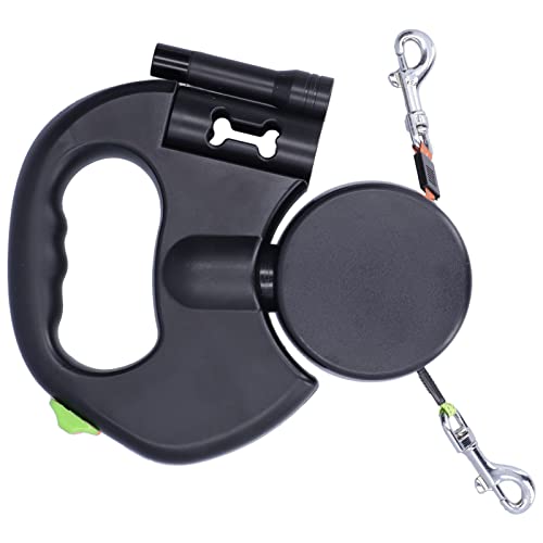 Einziehbare Hundeleine, Teleskop Haustierleine, Automatisch Einziehbare Haustierleine, 1 Schleppleine, 2 Einziehbare Doppel Hundeleine mit Taschenlampe und Beutelspender Einziehbare Hundeleine, Teleskop Haustierleine, Automatisch Einziehbare Haustierleine, 1 Schleppleine, 2 Einziehbare Doppel Hundeleine mit Taschenlampe und Beutelspender von Yosoo Health Gear