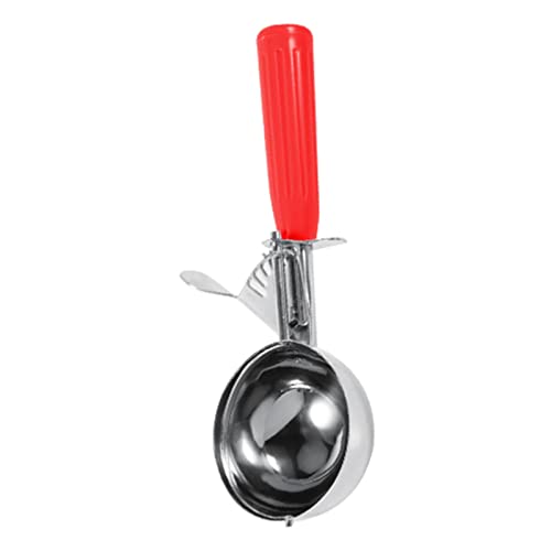 Eisportionierer, Großer Auflaufschaufel, Edelstahl-Fruchtschaufel-Eislöffel mit Auslöser, 1 Stück Praktischer Küchenschaufel, Mehrere Größen Optional(Rot 5,2 cm) von Yosoo Health Gear