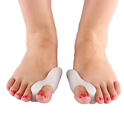 Gel Bunion Corrector Big Toe Straightener, Silikon Hallux Valgus Corrector, 1 Paar Big Toe Separators für Gebogene Zehen, überlappende Zehen, Bunion Guard für Big Toe, Bunion Pads und Kissen von Yosoo Health Gear