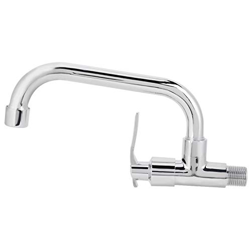 Kaltwasserhahn Wandmontage G1/2" Wasserhahn Wandmontage Kaltwasser, 360° Drehbare Spüle Wasserhahn mit Einhand Single Kaltwasserhahn für Den Heimküchengebrauch(lq 3093 20cm) von Yosoo Health Gear